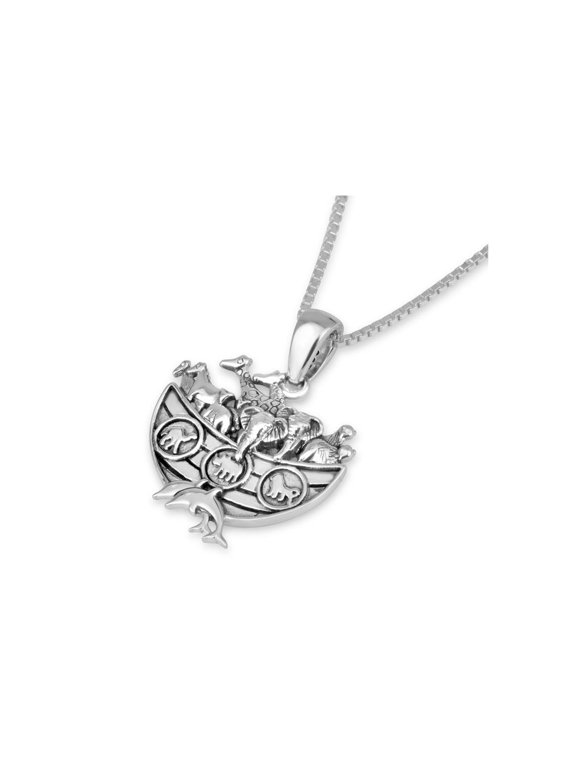 Noah's Ark Sterling Silver Pendant Necklace