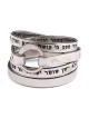 Elegant Blackened Sterling Silver Song of Ascents Wrap Ring (Psalm 121