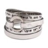 Elegant Blackened Sterling Silver Song of Ascents Wrap Ring (Psalm 121