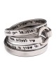 Élégante bague en argent sterling noirci Song of Ascents Wrap (Psaume 121)