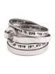 Élégante bague en argent sterling noirci Song of Ascents Wrap (Psaume 121)