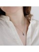 Collier pendentif Hamsa et étoile de David en or 14 carats avec diamant blanc