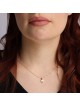 Petite 14K Gold Chai Pendant Necklace with Diamond 'Shadow'
