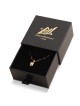 Petite 14K Gold Chai Pendant Necklace with Diamond 'Shadow'