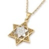 Women's 14K Gold Dainty Star of David Pendant with Diamonds - Color Op