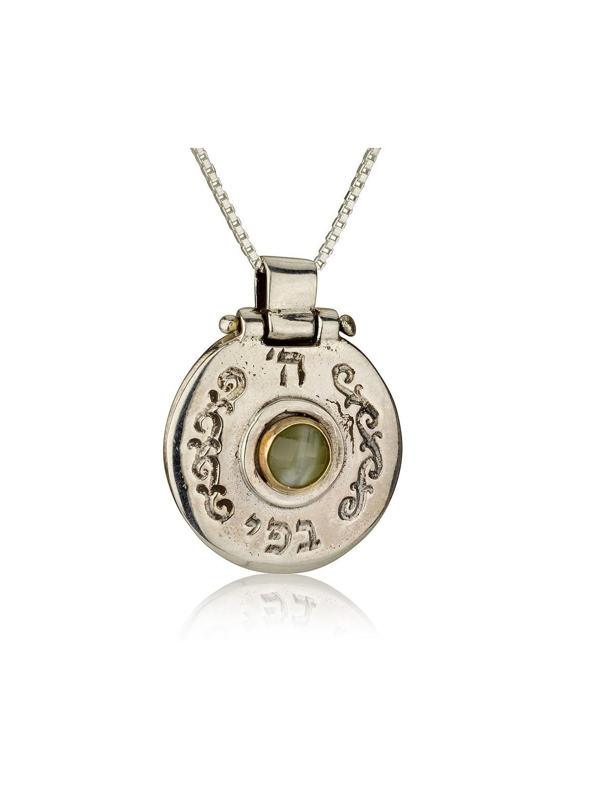 Collier d’ouverture de bénédiction sacerdotale en argent sterling avec chr bordé d’or