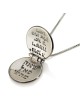 Sterling Silver Priestly Blessing Opening Necklace with Gold Edged Chr