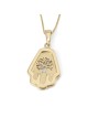 14K Gold Hamsa & Tree of Life Pendant Necklace