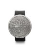 Silver-Plated Kadosh (Holy) Medallion Bracelet and Leather Strap