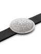 Silver-Plated Kadosh (Holy) Medallion Bracelet and Leather Strap