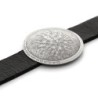 Silver-Plated Kadosh (Holy) Medallion Bracelet and Leather Strap