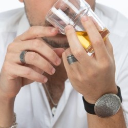 Silver-Plated Kadosh (Holy) Medallion Bracelet and Leather Strap