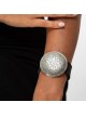 Silver-Plated Kadosh (Holy) Medallion Bracelet and Leather Strap