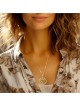 14K Gold Large Unisex Star of David Pendant with Filigree-Designed Cir