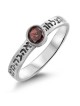 Silver Seven Blessings Ring with Gem Stone (Choice of Colors)