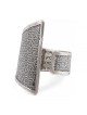 Blackened 925 Sterling Silver Adjustable Open Kabbalah Ring - Three Na