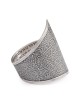 Bague Kabbale Ouverte Ajustable En Argent Sterling 925 Noirci - Trois Na