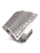 Bague Kabbale Ouverte Ajustable En Argent Sterling 925 Noirci - Trois Na