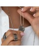 Darkened 925 Sterling Silver Priestly Blessing Round Necklace