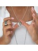 Darkened 925 Sterling Silver Priestly Blessing Round Necklace