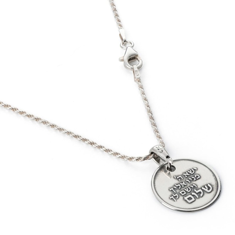 Collier rond de bénédiction sacerdotale en argent sterling 925 obscurci