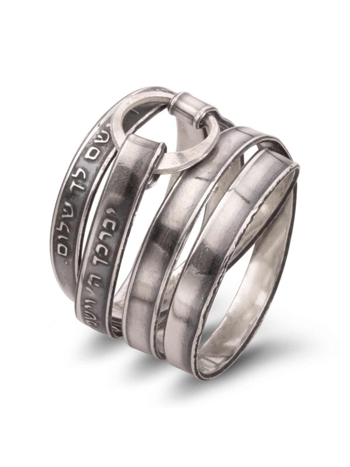 Blackened 925 Sterling Silver Priestly Blessing Wrap Ring (Numbers 6:2