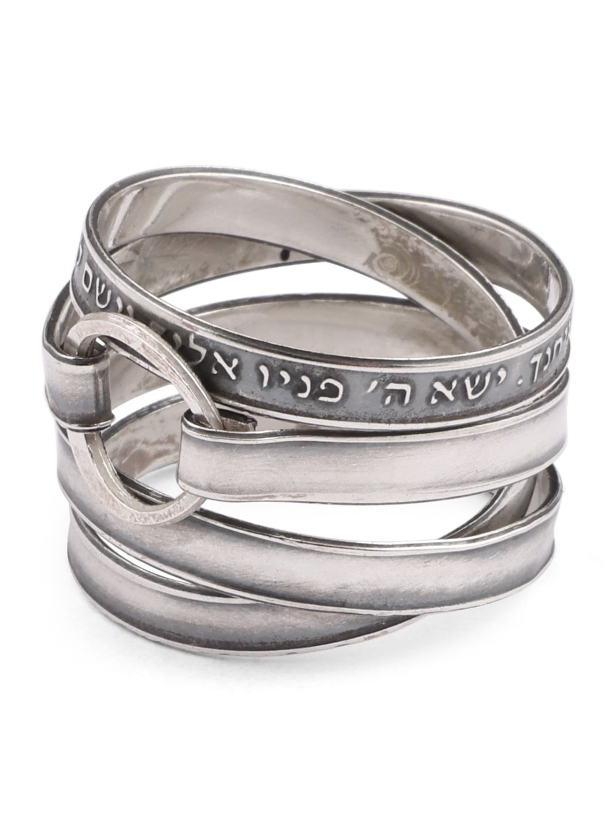 Blackened 925 Sterling Silver Priestly Blessing Wrap Ring (Numbers 6:2