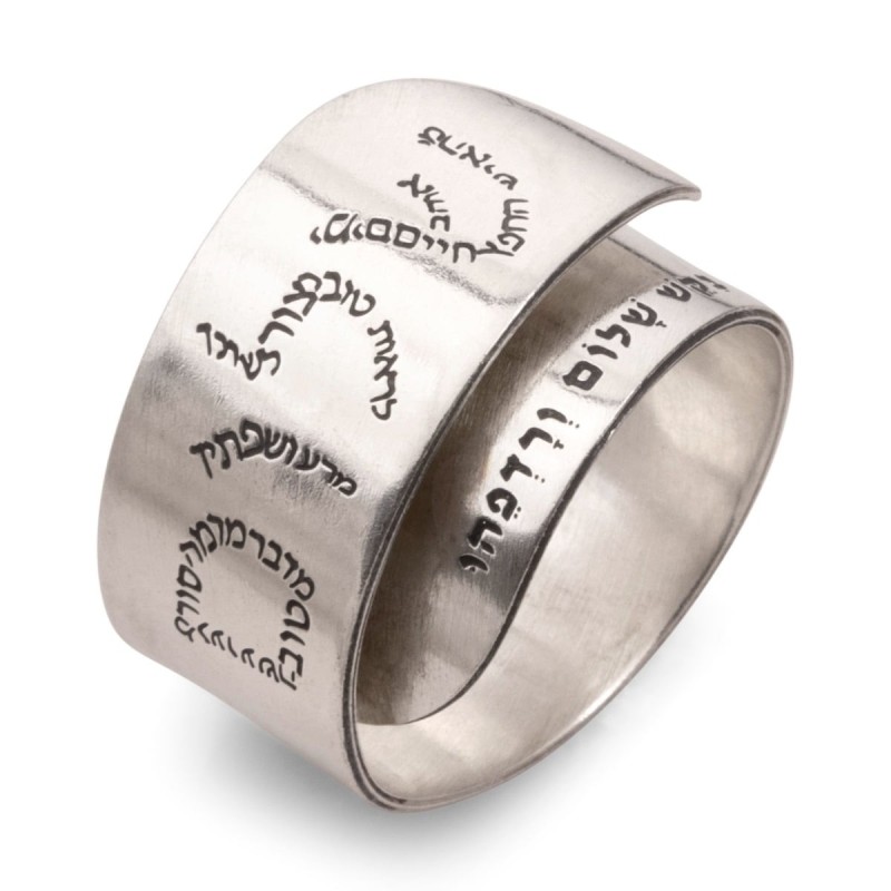 Bague unisexe réglable en argent sterling 925 noirci faite à la main - Man Wh