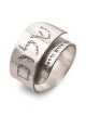 Handmade Blackened 925 Sterling Silver Adjustable Unisex Ring - Man Wh