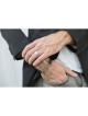 Handmade Blackened 925 Sterling Silver Adjustable Unisex Ring - Man Wh