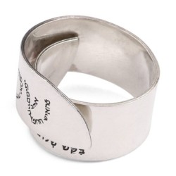 Handmade Blackened 925 Sterling Silver Adjustable Unisex Ring - Man Wh