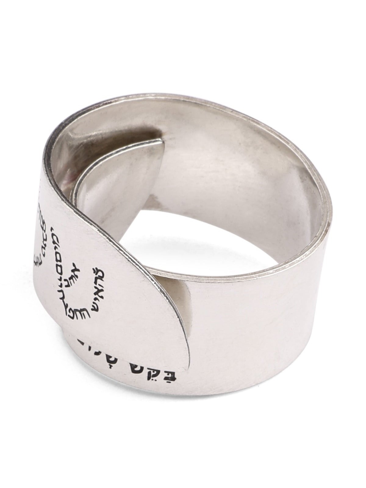 Handmade Blackened 925 Sterling Silver Adjustable Unisex Ring - Man Wh