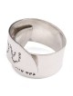 Handmade Blackened 925 Sterling Silver Adjustable Unisex Ring - Man Wh