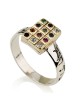 Sterling Silver Priests Ring with Gold Hoshen