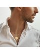 Pendentif étoile de David unisexe triple couche en or 14 carats