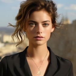 14K Gold Triple-Layered Unisex Star of David Pendant