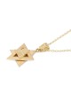 14K Gold Triple-Layered Unisex Star of David Pendant