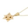 14K Gold Triple-Layered Unisex Star of David Pendant