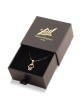14K Gold Hamsa Pendant Necklace With Diamond-Accented Evil Eye Design