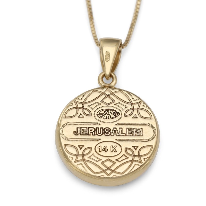 Collier pendentif arbre de vie en or 14 carats avec diamants étincelants