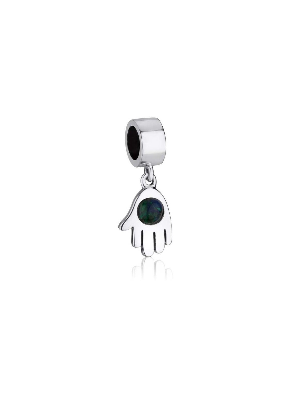 Marina Jewelry Sterling Silver Hamsa Pendant Charm with Lapis Lazuli S