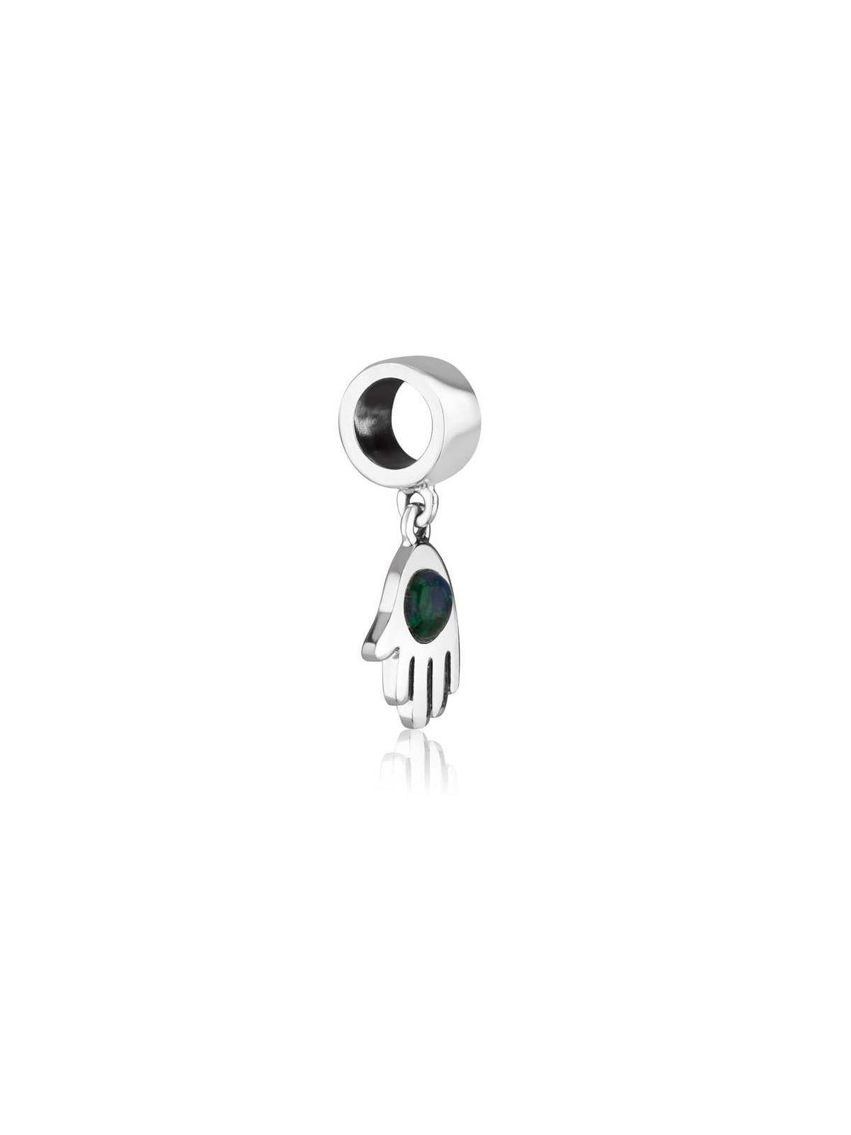 Marina Jewelry Sterling Silver Hamsa Pendant Charm with Lapis Lazuli S