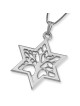 14K Gold Star of David and Tree of Life Pendant Necklace (Choice of Co