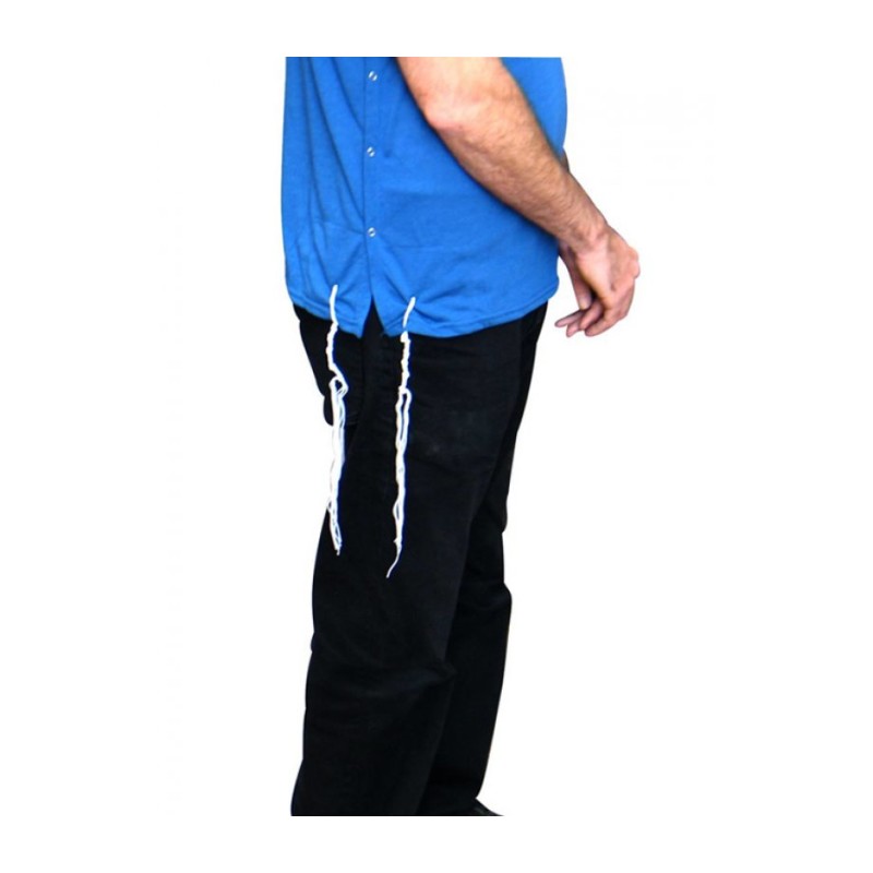 Adult Denim Blue T Shirt with Tzitzit | Tzitzit T-Shirt