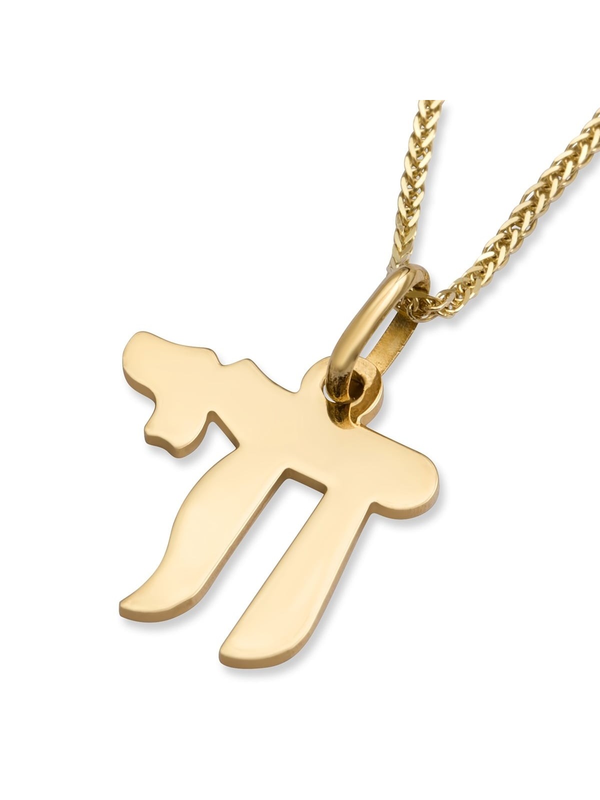 14K Gold Chai Pendant Necklace (Choice of Colors)
