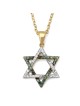 Anbinder Jewelry 14K Gold Blue and White Diamond Studded Star of David