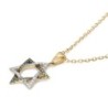 Anbinder Jewelry 14K Gold Blue and White Diamond Studded Star of David