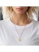 Pendentif étoile de David unisexe en or 14 carats élégamment doublé