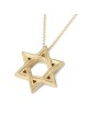 Pendentif étoile de David unisexe en or 14 carats élégamment doublé