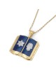 Pendentif Dix Commandements en or 14 carats et diamants avec Hamsa et étoile de